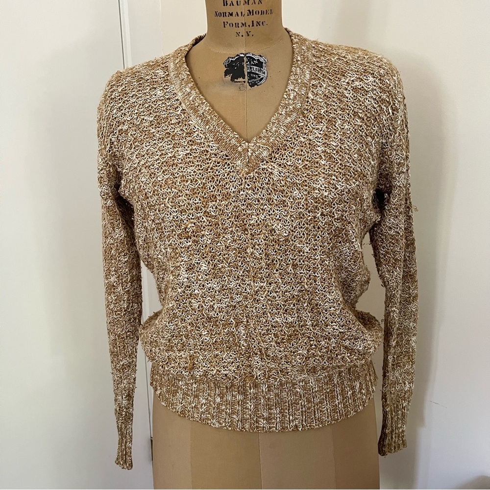 Vintage Evan Picone Women’s Knit V-Neck Sweater Size Medium